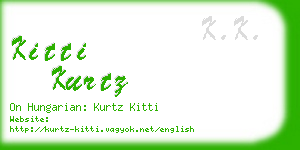 kitti kurtz business card